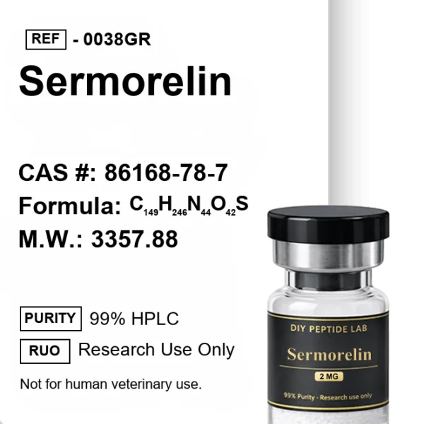 Sermorelin research peptide by DIY Peptide Lab